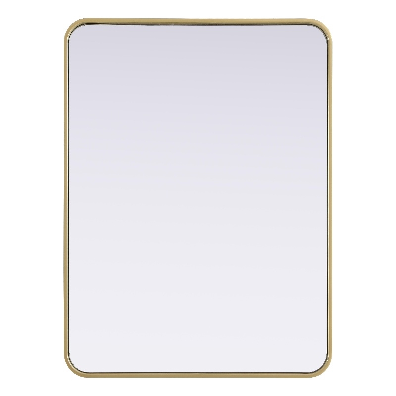 Elegant Decor Contour Metal Rectangle Mirror 27X36