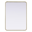 Elegant Decor Contour Metal Rectangle Mirror 27X36