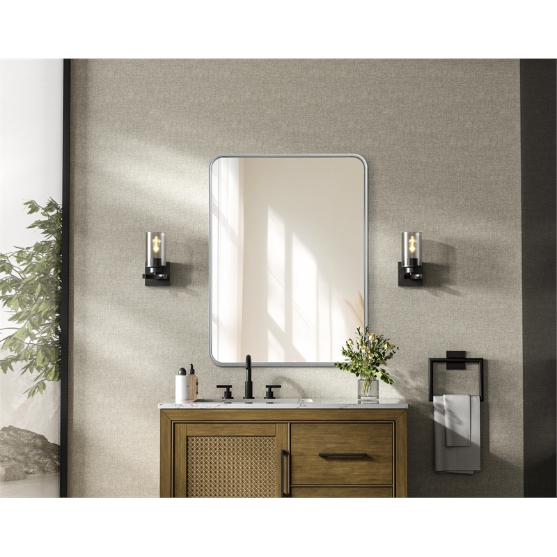 Elegant Decor Contour Metal Rectangle Mirror 27X36