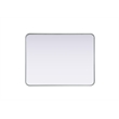 Elegant Decor Contour Metal Rectangle Mirror 27X36