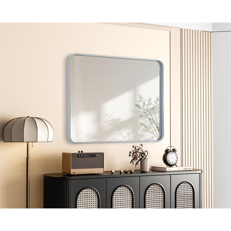 Elegant Decor Contour Metal Rectangle Mirror 27X36