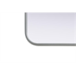 Elegant Decor Contour Metal Rectangle Mirror 27X36