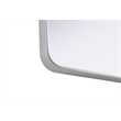 Elegant Decor Contour Metal Rectangle Mirror 27X36
