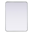 Elegant Decor Contour Metal Rectangle Mirror 27X36