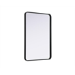 Elegant Decor Contour Metal Rectangle Mirror 27X40