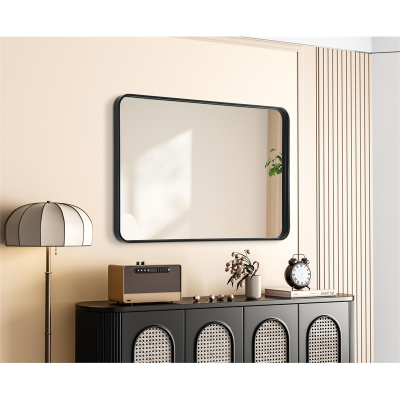 Elegant Decor Contour Metal Rectangle Mirror 27X40