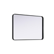 Elegant Decor Contour Metal Rectangle Mirror 27X40