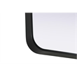 Elegant Decor Contour Metal Rectangle Mirror 27X40
