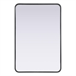Elegant Decor Contour Metal Rectangle Mirror 27X40