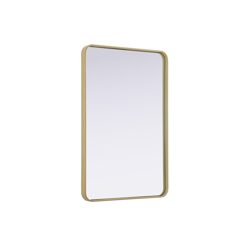 Elegant Decor Contour Metal Rectangle Mirror 27X40