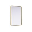 Elegant Decor Contour Metal Rectangle Mirror 27X40