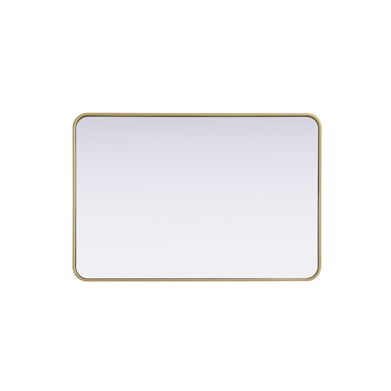 Elegant Decor Contour Metal Rectangle Mirror 27X40