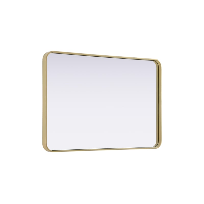 Elegant Decor Contour Metal Rectangle Mirror 27X40