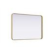 Elegant Decor Contour Metal Rectangle Mirror 27X40