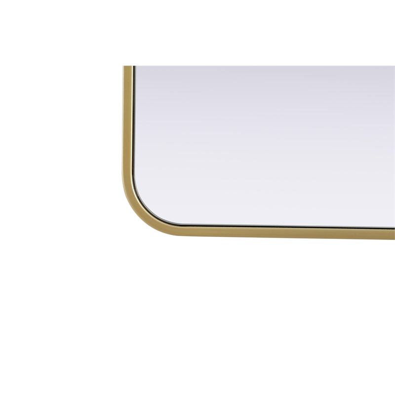 Elegant Decor Contour Metal Rectangle Mirror 27X40