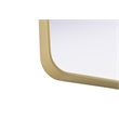 Elegant Decor Contour Metal Rectangle Mirror 27X40