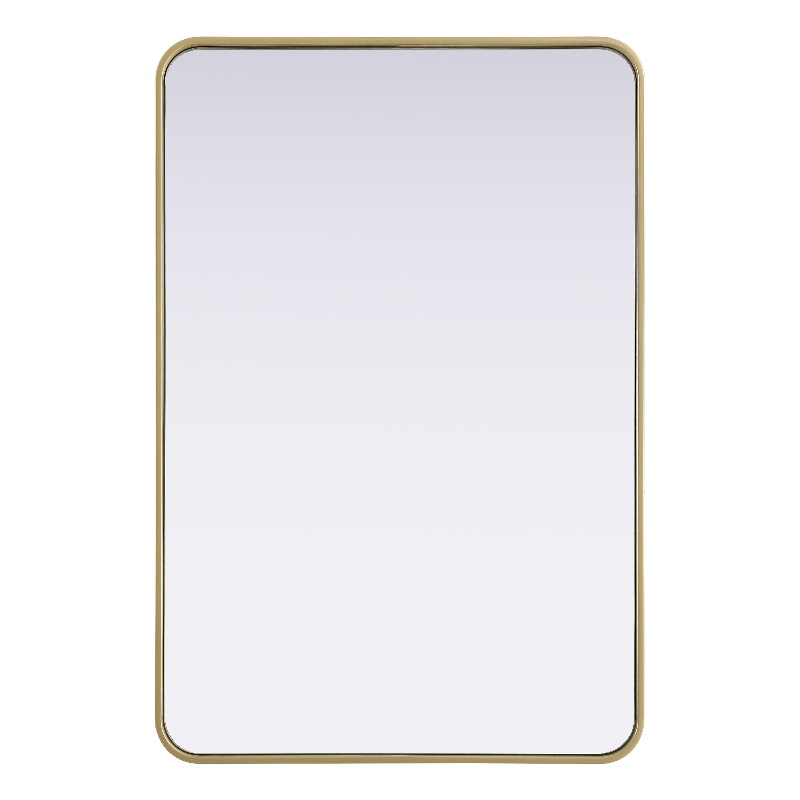 Elegant Decor Contour Metal Rectangle Mirror 27X40