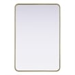 Elegant Decor Contour Metal Rectangle Mirror 27X40