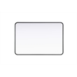 Elegant Decor Contour Metal Rectangle Mirror 28X42 In Black