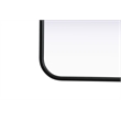 Elegant Decor Contour Metal Rectangle Mirror 28X42 In Black