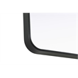 Elegant Decor Contour Metal Rectangle Mirror 28X42 In Black