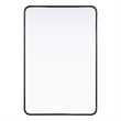 Elegant Decor Contour Metal Rectangle Mirror 28X42 In Black
