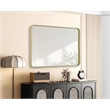 Elegant Decor Contour Metal Rectangle Mirror 28X42 In Brass