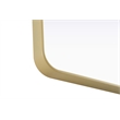 Elegant Decor Contour Metal Rectangle Mirror 28X42 In Brass