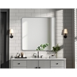 Elegant Decor Contour Metal Square Mirror 48X48 In Silver