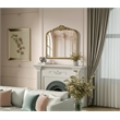 Elegant Decor Naomi Vintage Resin Mirror 33X30 in Antique Brass