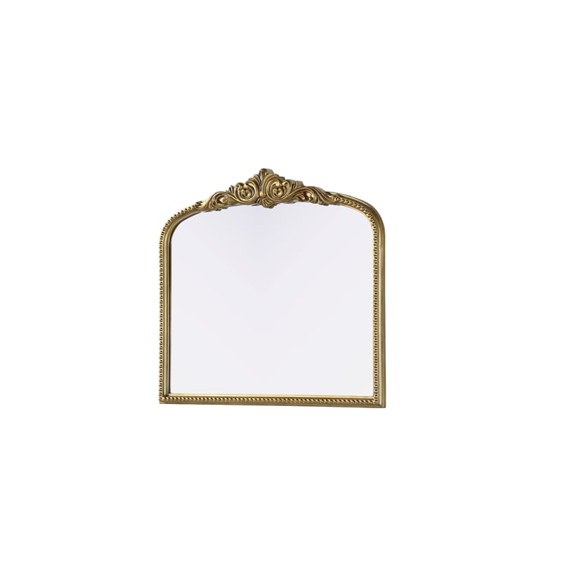 Elegant Decor Naomi Vintage Resin Mirror 33X30 in Antique Brass