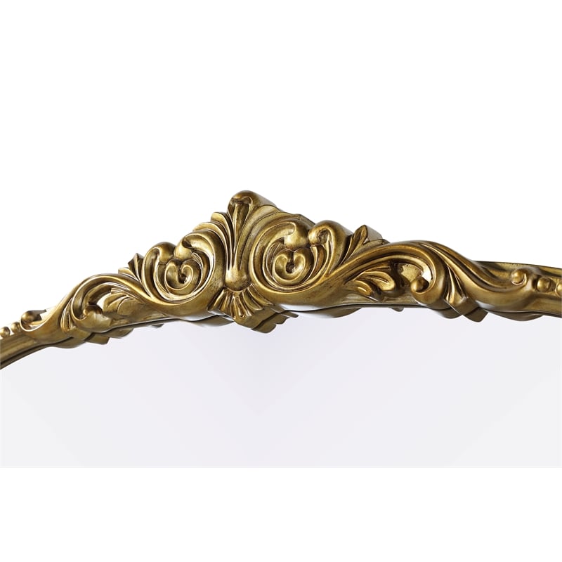 Elegant Decor Naomi Vintage Resin Mirror 33X30 in Antique Brass