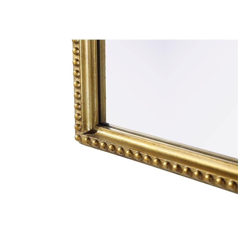 Elegant Decor Naomi Vintage Resin Mirror 33X30 in Antique Brass