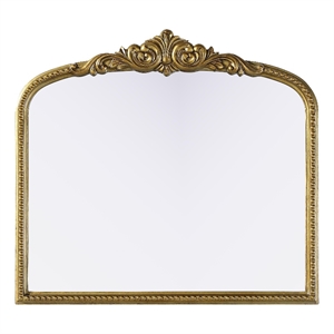 Elegant Decor Naomi Vintage Resin Mirror 33X30 in Antique Brass
