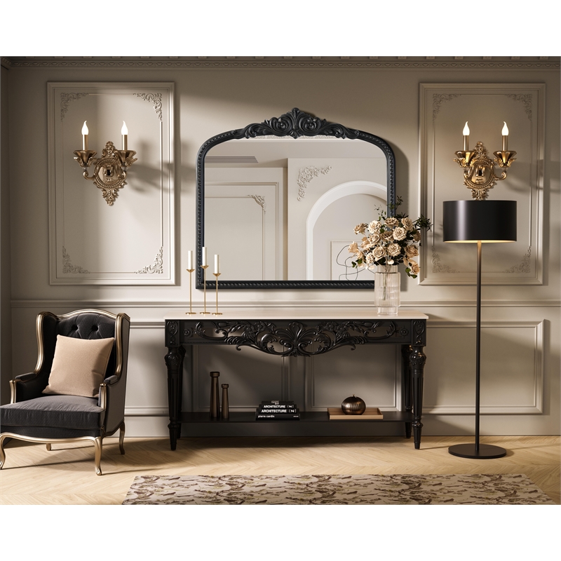 Elegant Decor Naomi Vintage Resin Mirror 33X30 in Vintage Bronze
