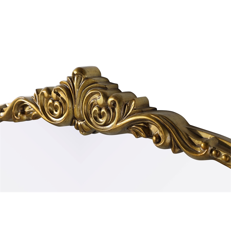 Elegant Decor Naomi Vintage Resin Mirror 33X36 in Antique Brass