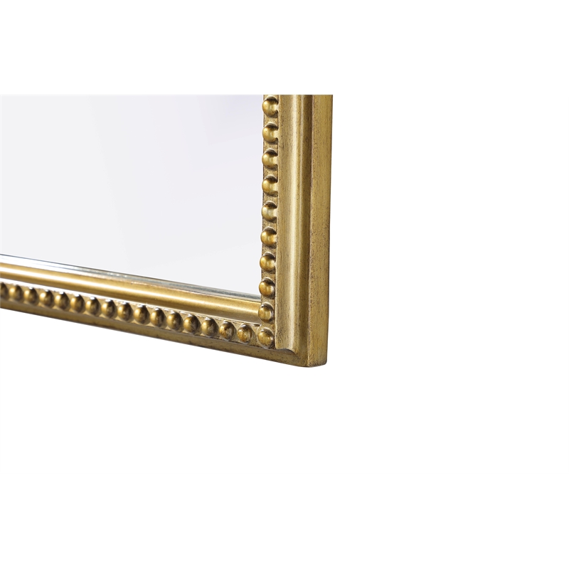 Elegant Decor Naomi Vintage Resin Mirror 33X36 in Antique Brass
