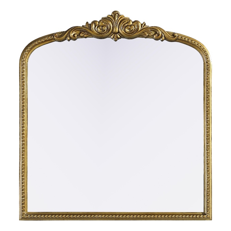 Elegant Decor Naomi Vintage Resin Mirror 33X36 in Antique Brass