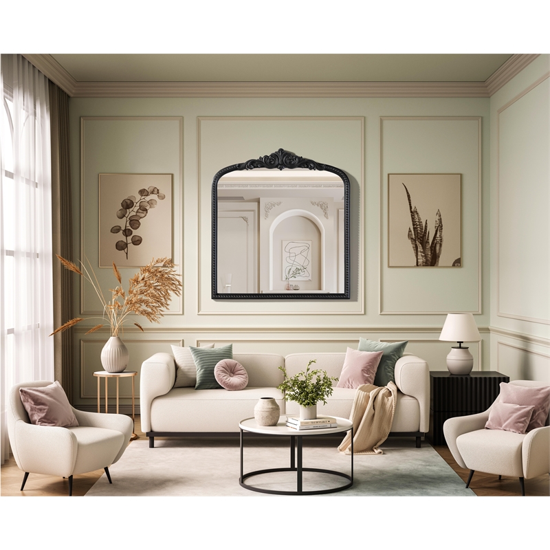 Elegant Decor Naomi Vintage Resin Mirror 33X36 in Vintage Bronze