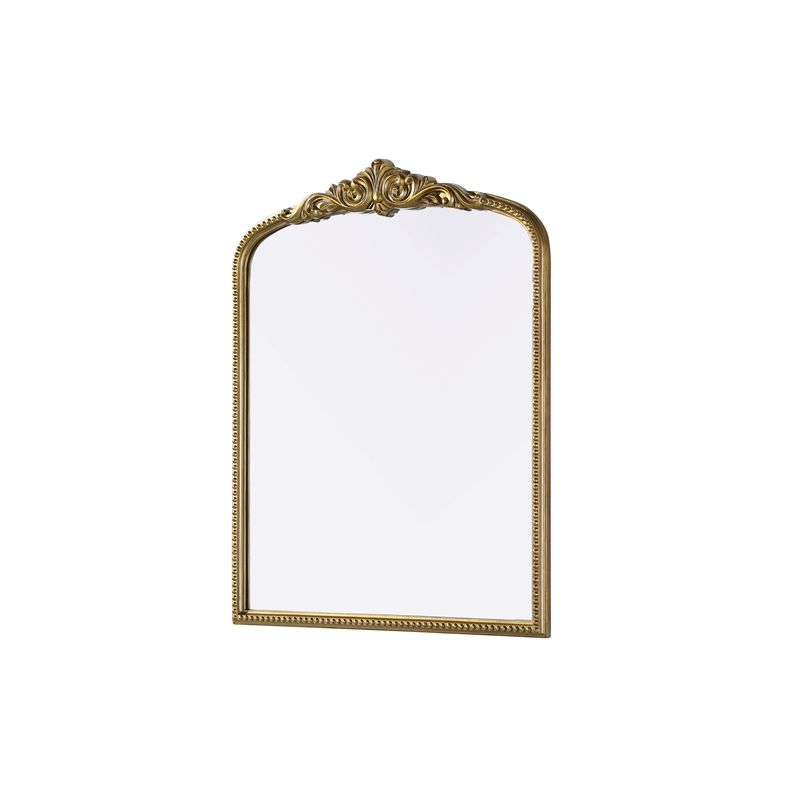 Elegant Decor Naomi Vintage Resin Mirror 33X42 in Antique Brass
