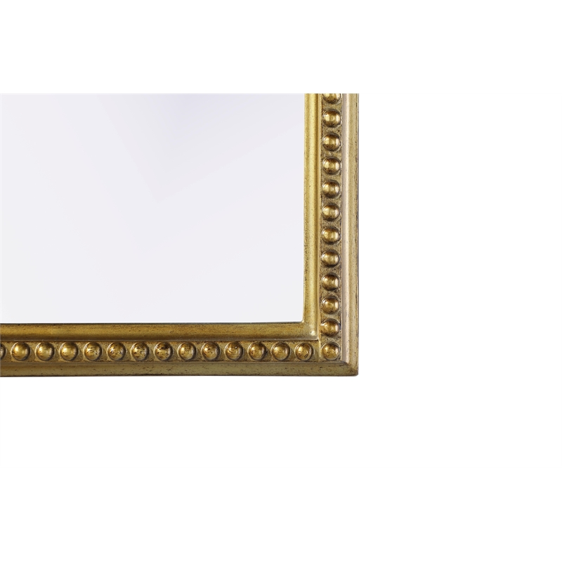 Elegant Decor Naomi Vintage Resin Mirror 33X42 in Antique Brass