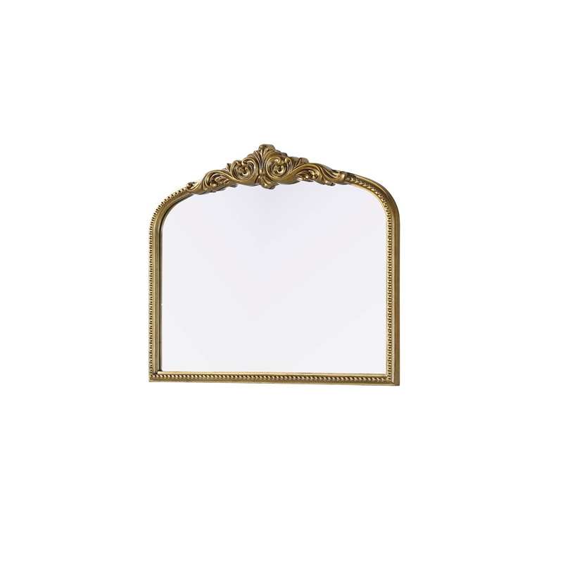 Elegant Decor Naomi Vintage Resin Mirror 36X30 in Antique Brass