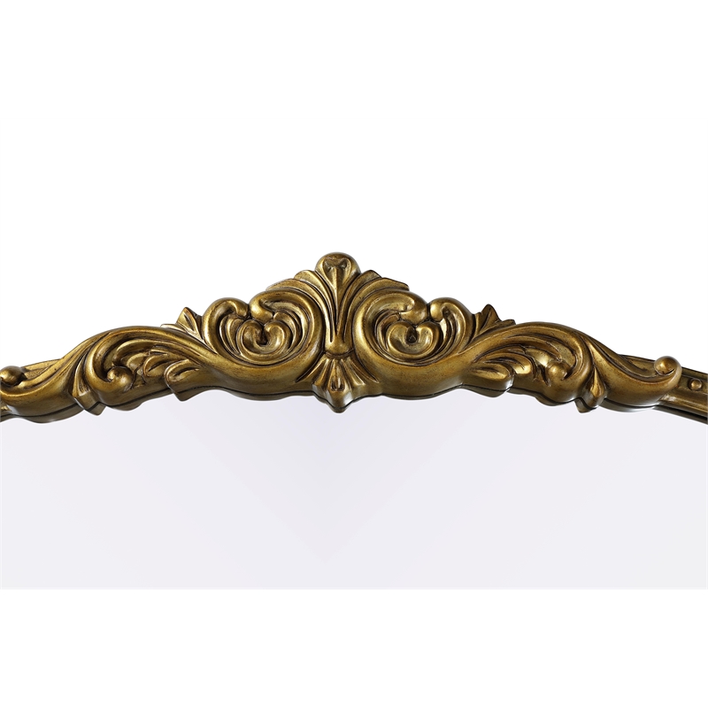 Elegant Decor Naomi Vintage Resin Mirror 36X30 in Antique Brass