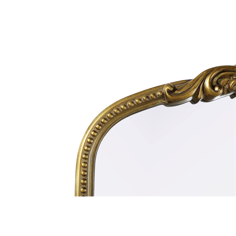 Elegant Decor Naomi Vintage Resin Mirror 36X30 in Antique Brass