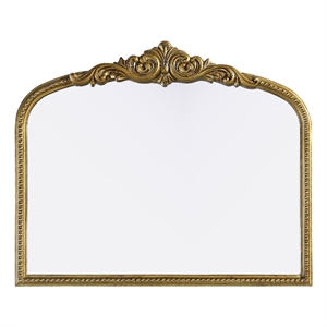 Elegant Decor Naomi Vintage Resin Mirror 36X30 in Antique Brass