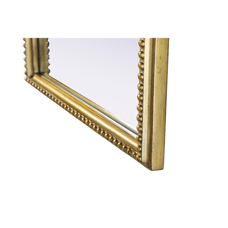Elegant Decor Naomi Vintage Resin Mirror 22X30 in Antique Brass