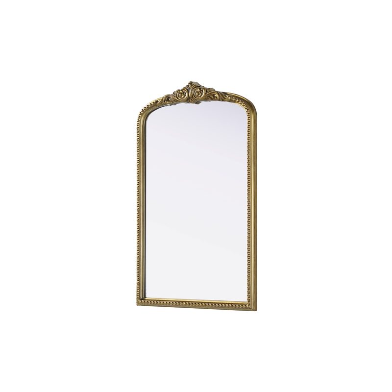 Elegant Decor Naomi Vintage Resin Mirror 22X36 in Antique Brass