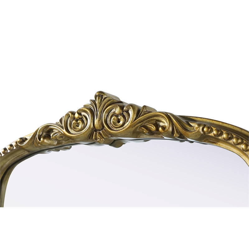 Elegant Decor Naomi Vintage Resin Mirror 22X36 in Antique Brass