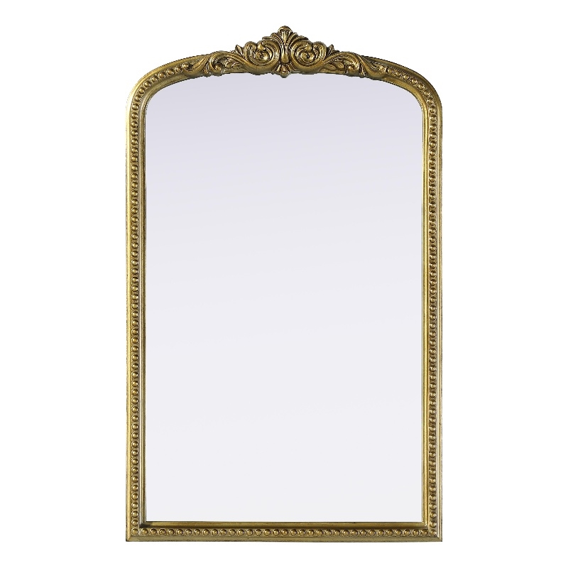 Elegant Decor Naomi Vintage Resin Mirror 22X36 in Antique Brass