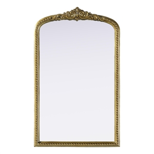 Elegant Decor Naomi Vintage Resin Mirror 22X36 in Antique Brass